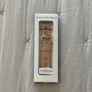 💙 5 for $20 - Tan Smart Watch Band with gold Buckle and accents